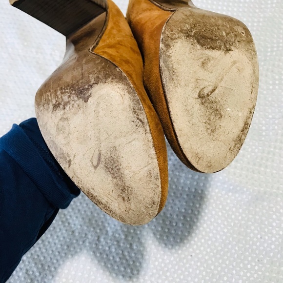 Free People Dakota Suede Brown Slouch Block - Picture 11 of 16